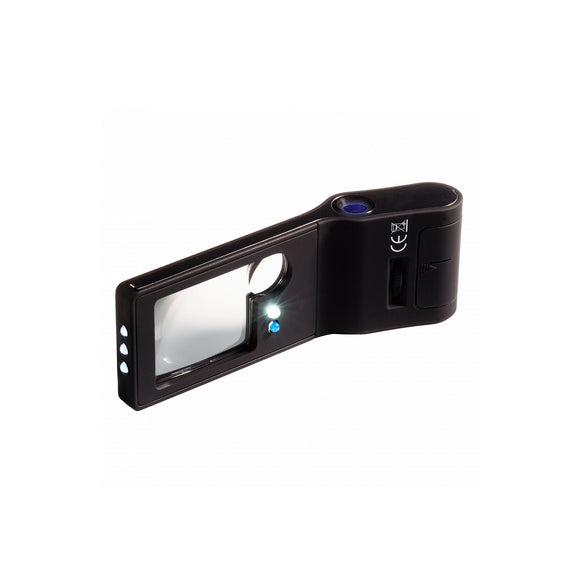 Pocket Magnifier 6 In 1, 3X-10X (+15X) magnification